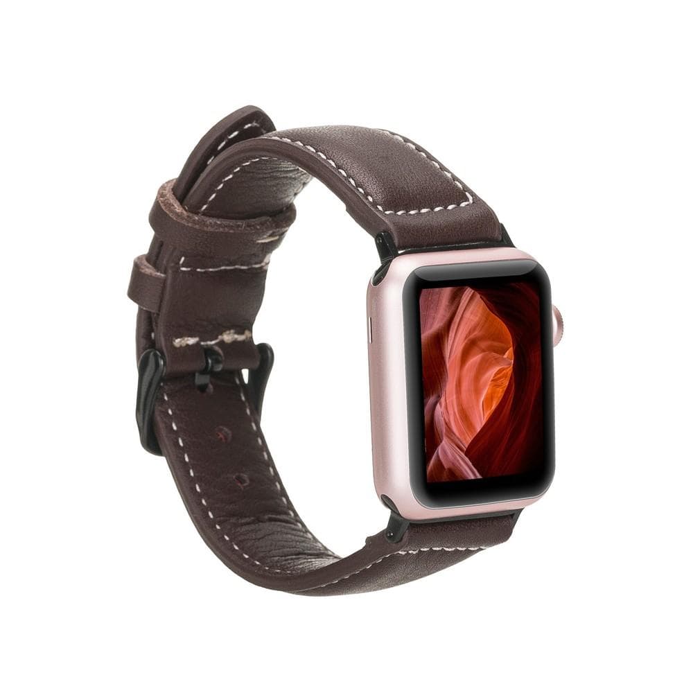 NM1 Style Leather Apple Watch Band - TORONATA - color_ Gray