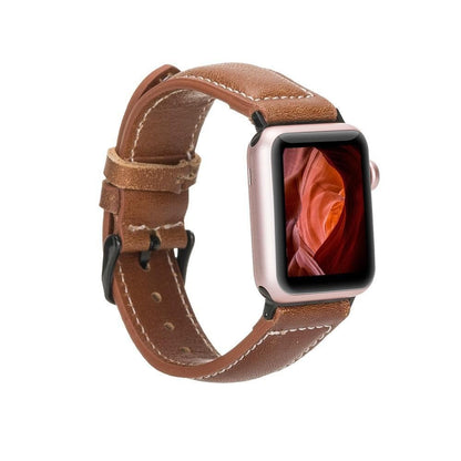 NM1 Style Leather Apple Watch Band - TORONATA - color_ Red