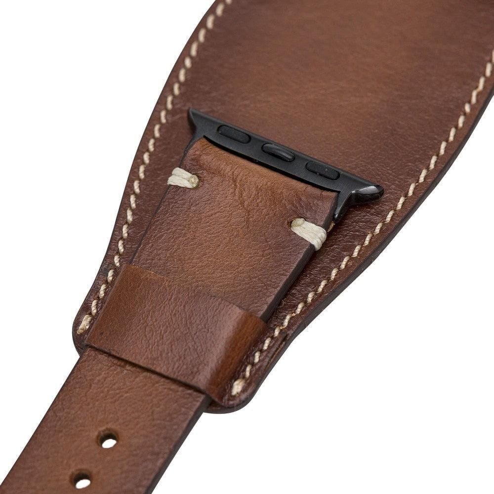 Pulsar Cuff Style Leather Apple Watch Band - TORONATA - color_