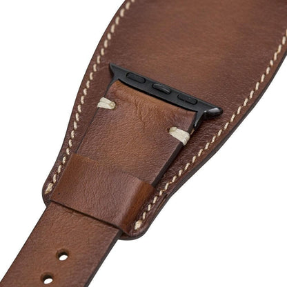 Pulsar Cuff Style Leather Apple Watch Band - TORONATA - color_