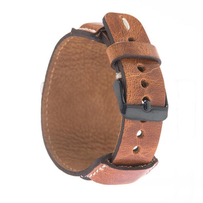 Pulsar Cuff Style Leather Apple Watch Band - TORONATA - color_