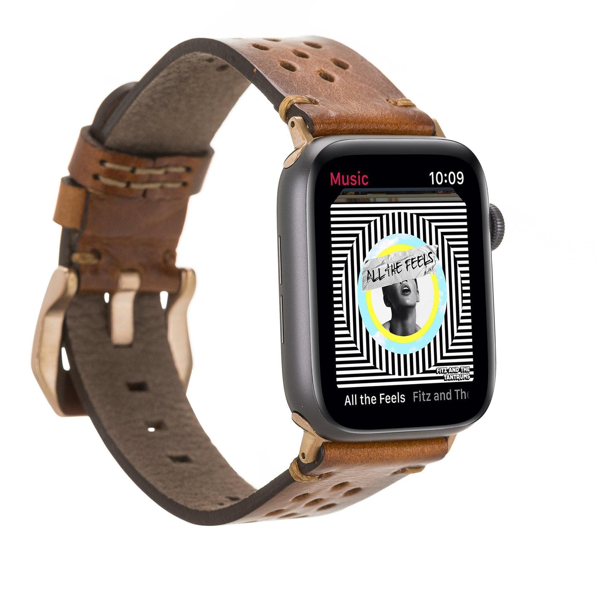 Vigo Style Leather Apple Watch Band - TORONATA - color_ Tan