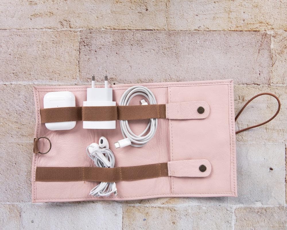 Leather Cable Organizer - TORONATA - color_ Pink