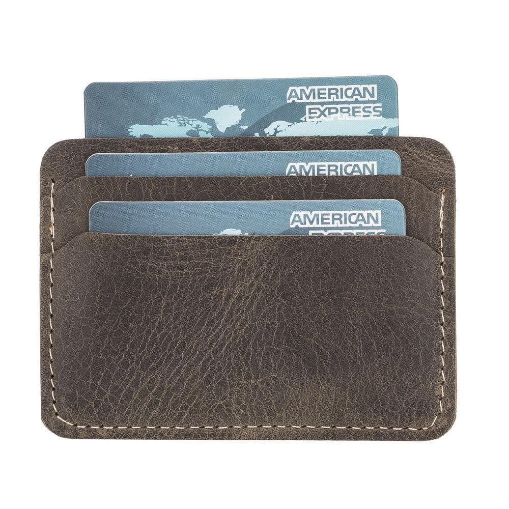 Leather Card Holder - TORONATA - color_ Brown