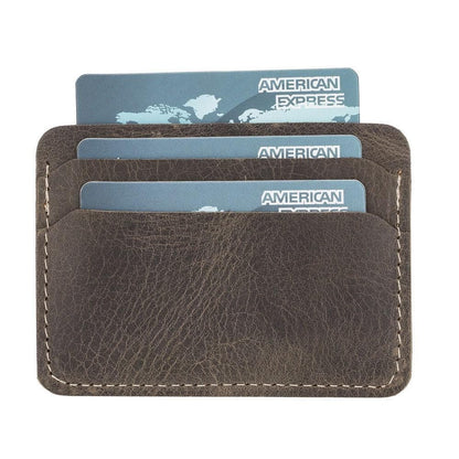 Leather Card Holder - TORONATA - color_ Brown