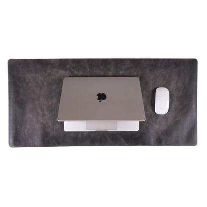 Leather Desk Mat 37x80 - TORONATA - color_ Sandy Gray