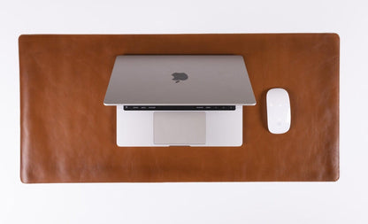 Leather Desk Mat 37x80 - TORONATA - color_ Light Tan