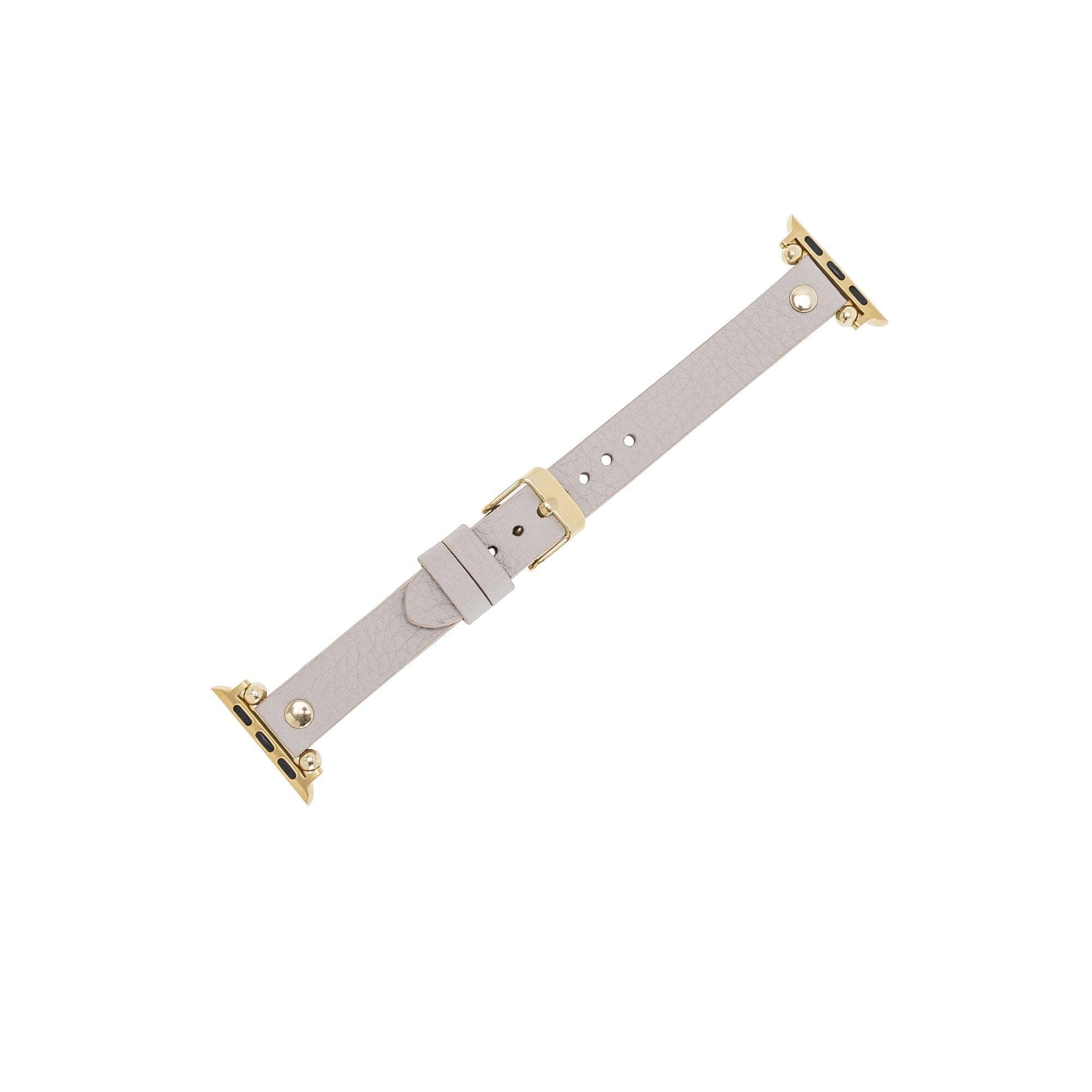 Ferro Leather Fitbit Watch Band with Gold Trok - TORONATA - color_