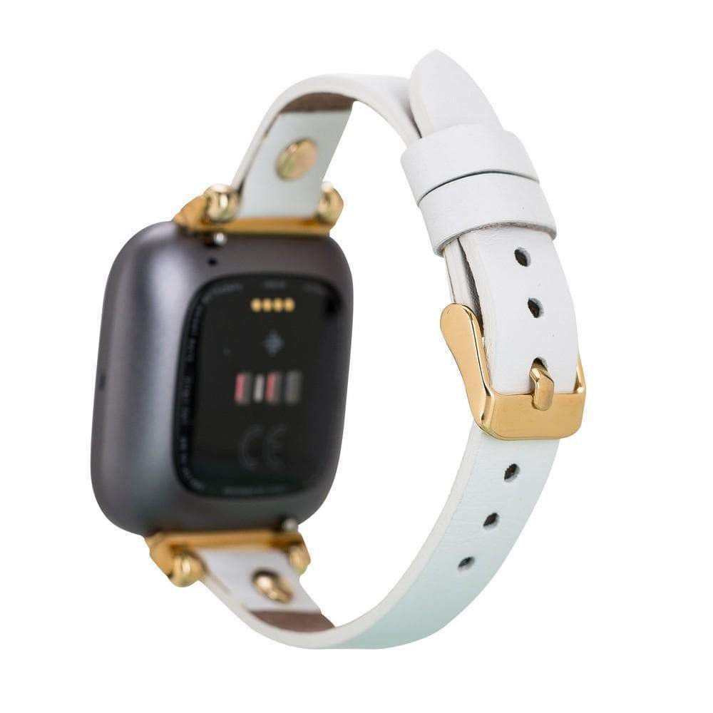 Ferro Leather Fitbit Watch Band with Gold Trok - TORONATA - color_