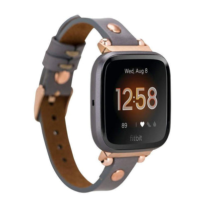 Ferro Leather Fitbit Watch Band with Gold Trok - TORONATA - color_