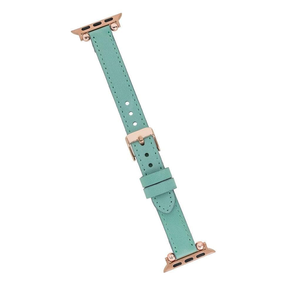 Ferro Leather Fitbit Watch Band with Rose Gold Trok - TORONATA - color_