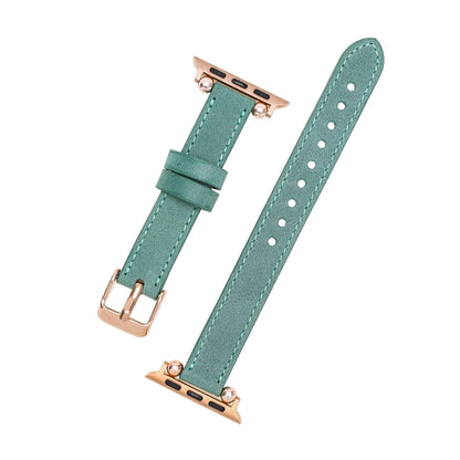 Ferro Leather Fitbit Watch Band with Rose Gold Trok - TORONATA - color_