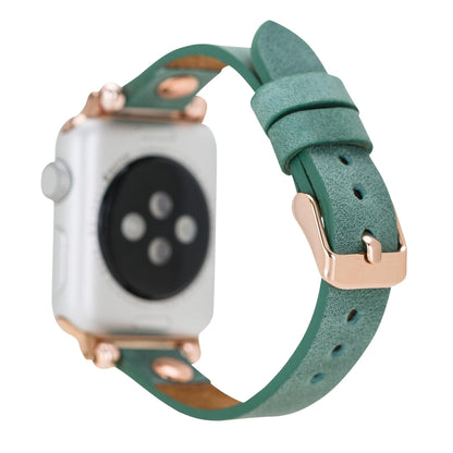 Ferro Leather Fitbit Watch Band with Rose Gold Trok - TORONATA - color_