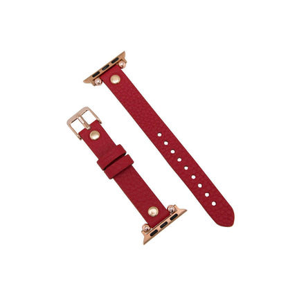 Ferro Leather Fitbit Watch Band with Rose Gold Trok - TORONATA - color_