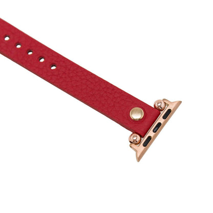 Ferro Leather Fitbit Watch Band with Rose Gold Trok - TORONATA - color_
