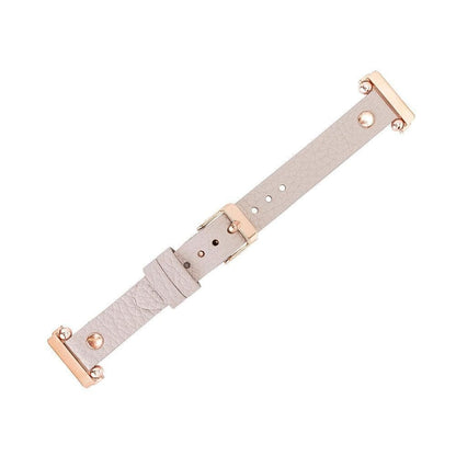 Ferro Leather Fitbit Watch Band with Rose Gold Trok - TORONATA - color_