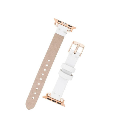 Ferro Leather Fitbit Watch Band with Rose Gold Trok - TORONATA - color_