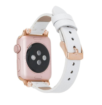 Ferro Leather Fitbit Watch Band with Rose Gold Trok - TORONATA - color_