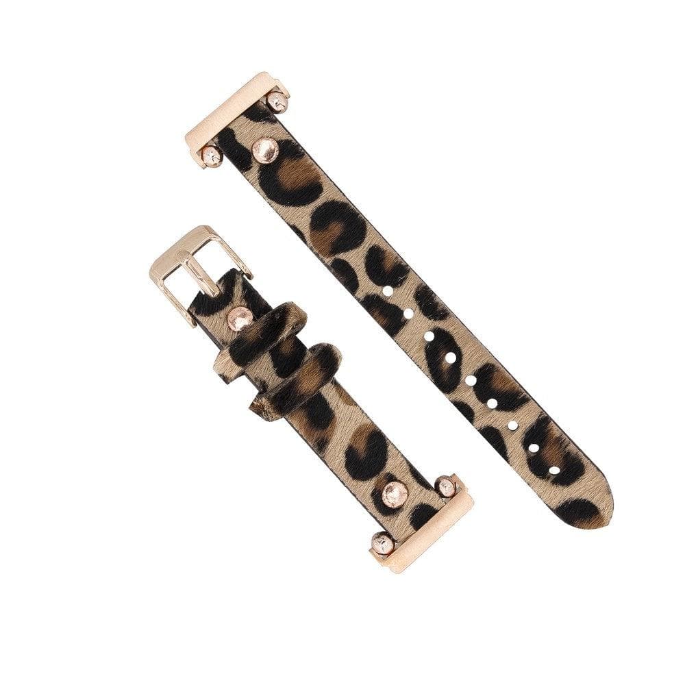 Ferro Leather Fitbit Watch Band with Rose Gold Trok - TORONATA - color_
