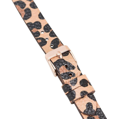 Ferro Leather Fitbit Watch Band with Rose Gold Trok - TORONATA - color_