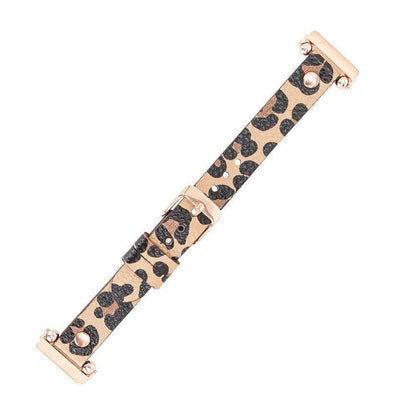 Ferro Leather Fitbit Watch Band with Rose Gold Trok - TORONATA - color_
