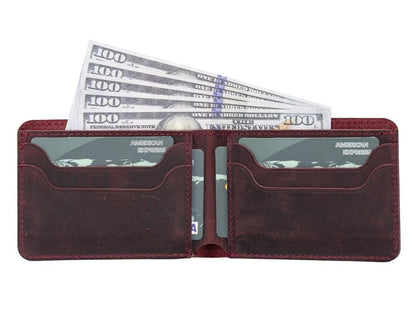 Franco Leather Wallet - TORONATA - color_ Dark Red
