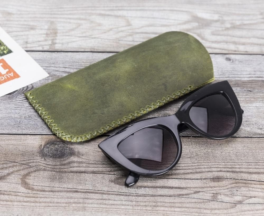 Glasses Leather Case - TORONATA - color_ Olive