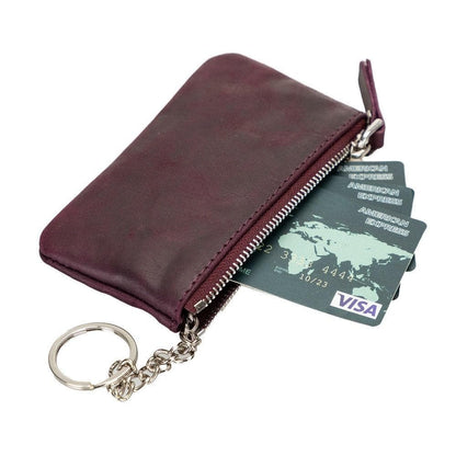 Multima Leather Card Holder - TORONATA - color_ Rebecca Purple