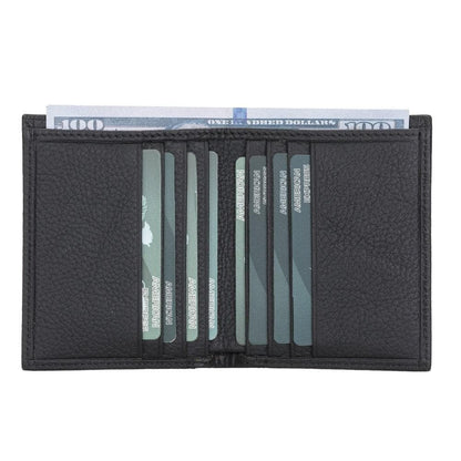 Yetta Leather Card Holder - TORONATA - color_ Pebble Black