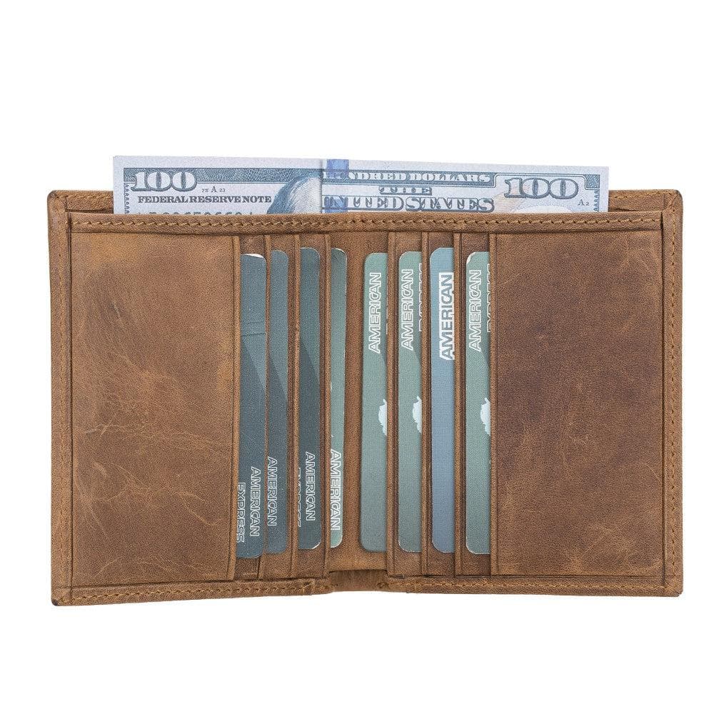 Yetta Leather Card Holder - TORONATA - color_ Saddle Brown