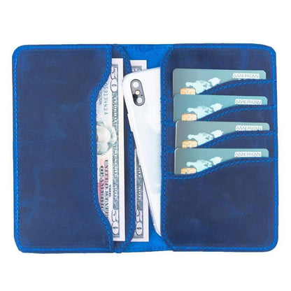 Leony Leather Universal Wallet - TORONATA - color_ Cadet Blue