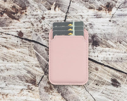 Maggy Leather Magnetic Card Holder - TORONATA - color_ Pink