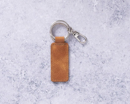 Mina Leather Keyring - TORONATA - color_ Golden Tan