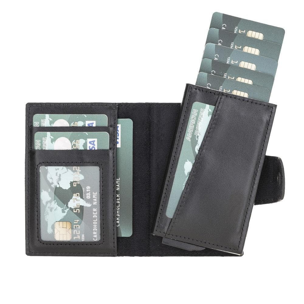 Mondello Leather Detachable Card Holder - TORONATA - color_ Black