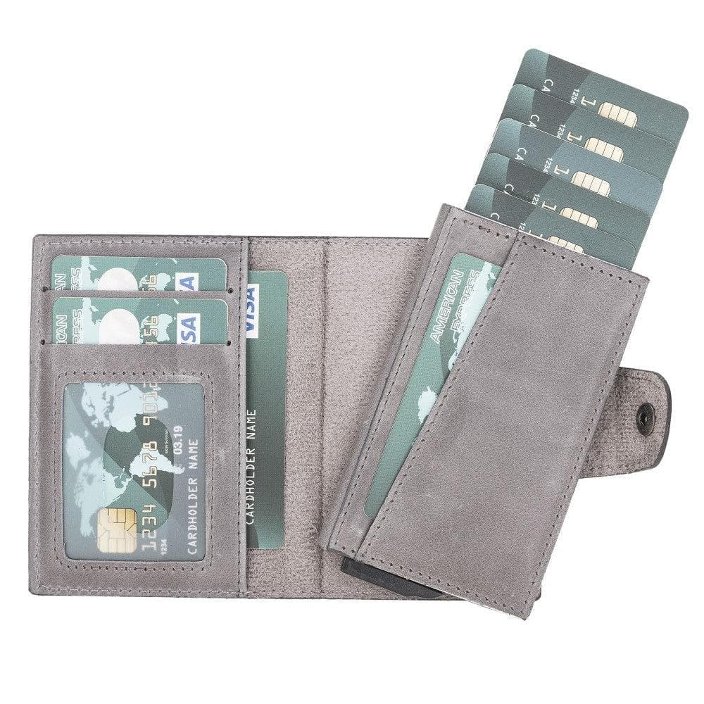 Mondello Leather Detachable Card Holder - TORONATA - color_ Gray