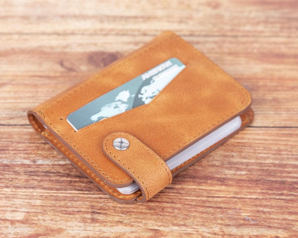 Oscar Leather Card Holder - TORONATA - color_ Sandy Tan