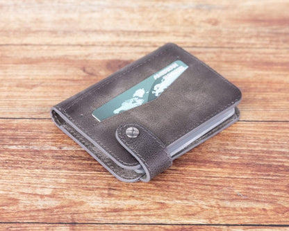 Oscar Leather Card Holder - TORONATA - color_ Gray