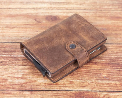 Palermo Zip Mechanical Leather Card Holder - TORONATA - color_