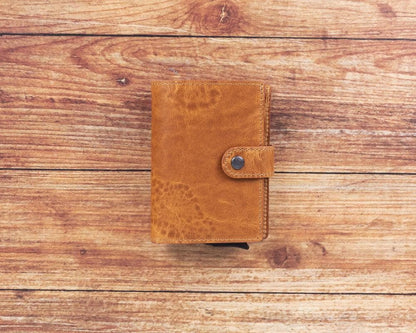 Palermo Zip Mechanical Leather Card Holder - TORONATA - color_