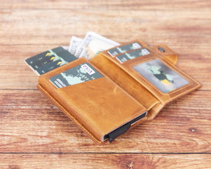 Palermo Zip Mechanical Leather Card Holder - TORONATA - color_