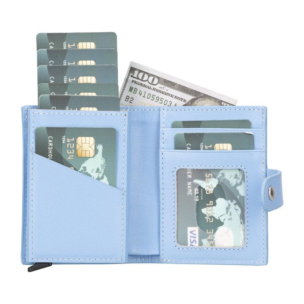 Palertag Zip Mechanical Leather Card Holder with AirTag Slot - TORONATA - color_ Sunshine
