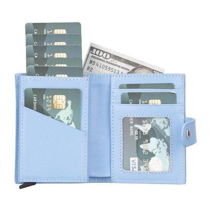 Palertag Zip Mechanical Leather Card Holder with AirTag Slot - TORONATA - color_ Sunshine