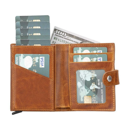 Palertag Zip Mechanical Leather Card Holder with AirTag Slot - TORONATA - color_