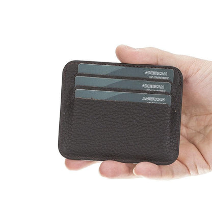 Pedro Leather Card Holder - TORONATA - color_ Pebble Brown