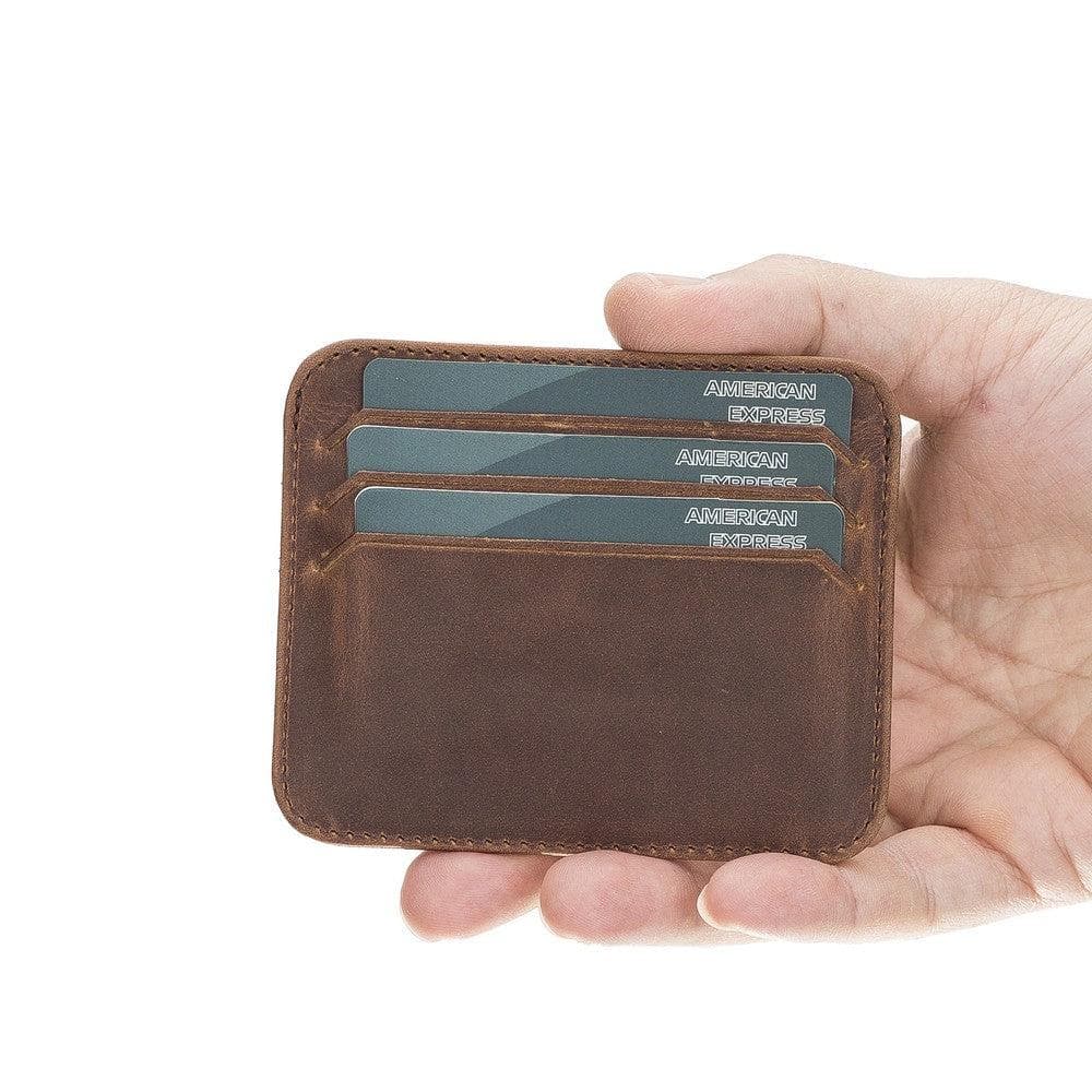 Pedro Leather Card Holder - TORONATA - color_ Saddle Brown