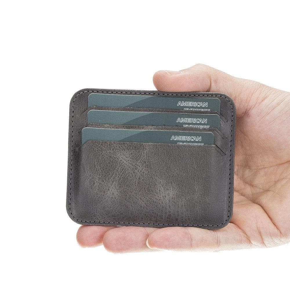 Pedro Leather Card Holder - TORONATA - color_ Gray