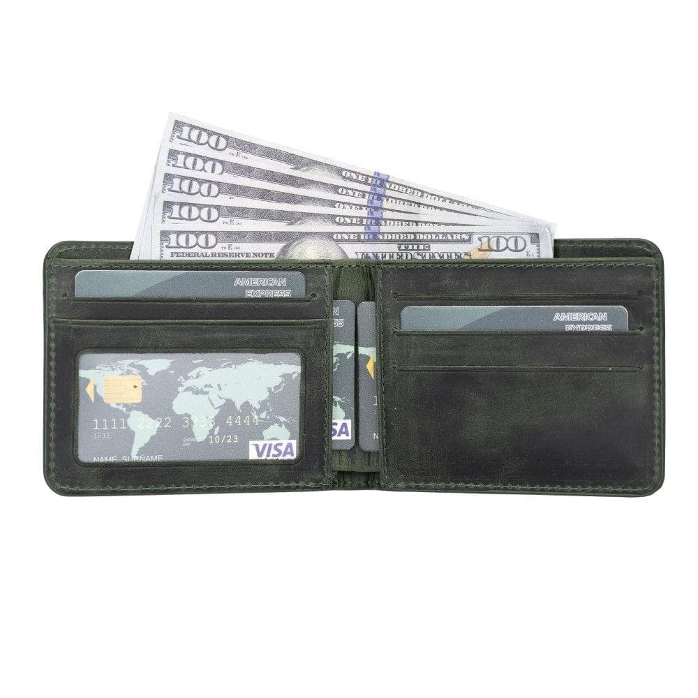 Pier Leather Wallet - TORONATA - color_ Forest Green