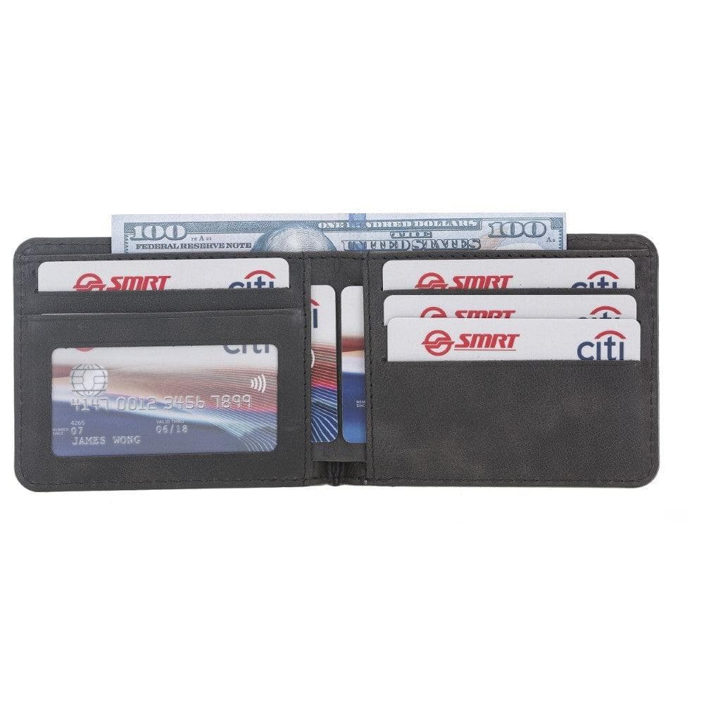 Pier Leather Wallet - TORONATA - color_ Charcoal