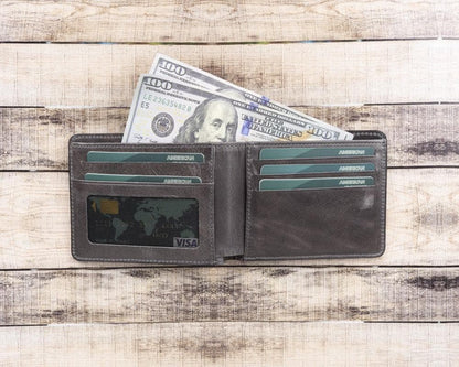 Pier Leather Wallet - TORONATA - color_ Sandy Gray