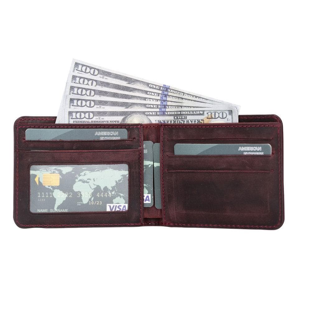 Pier Leather Wallet - TORONATA - color_ Dark Red